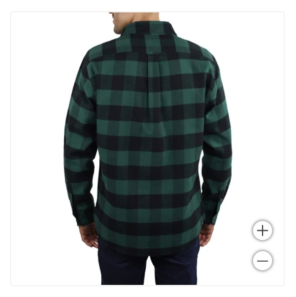 New Jachs Men’s boys Flannel Shirt + Thermal, 2-pack Size M Medium Green NWT NIB - Picture 4 of 5